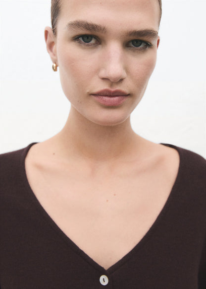 Knitted Cardigan With Bow