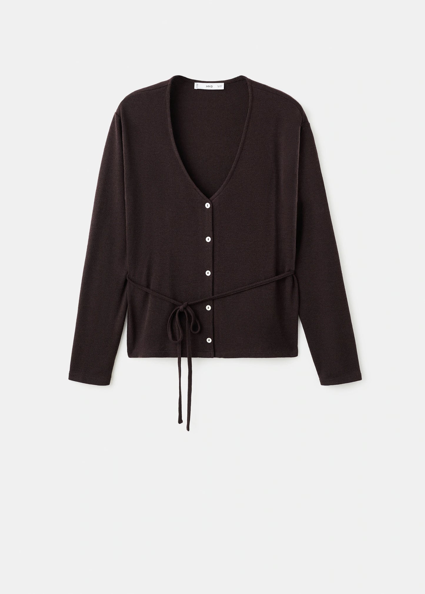 Knitted Cardigan With Bow