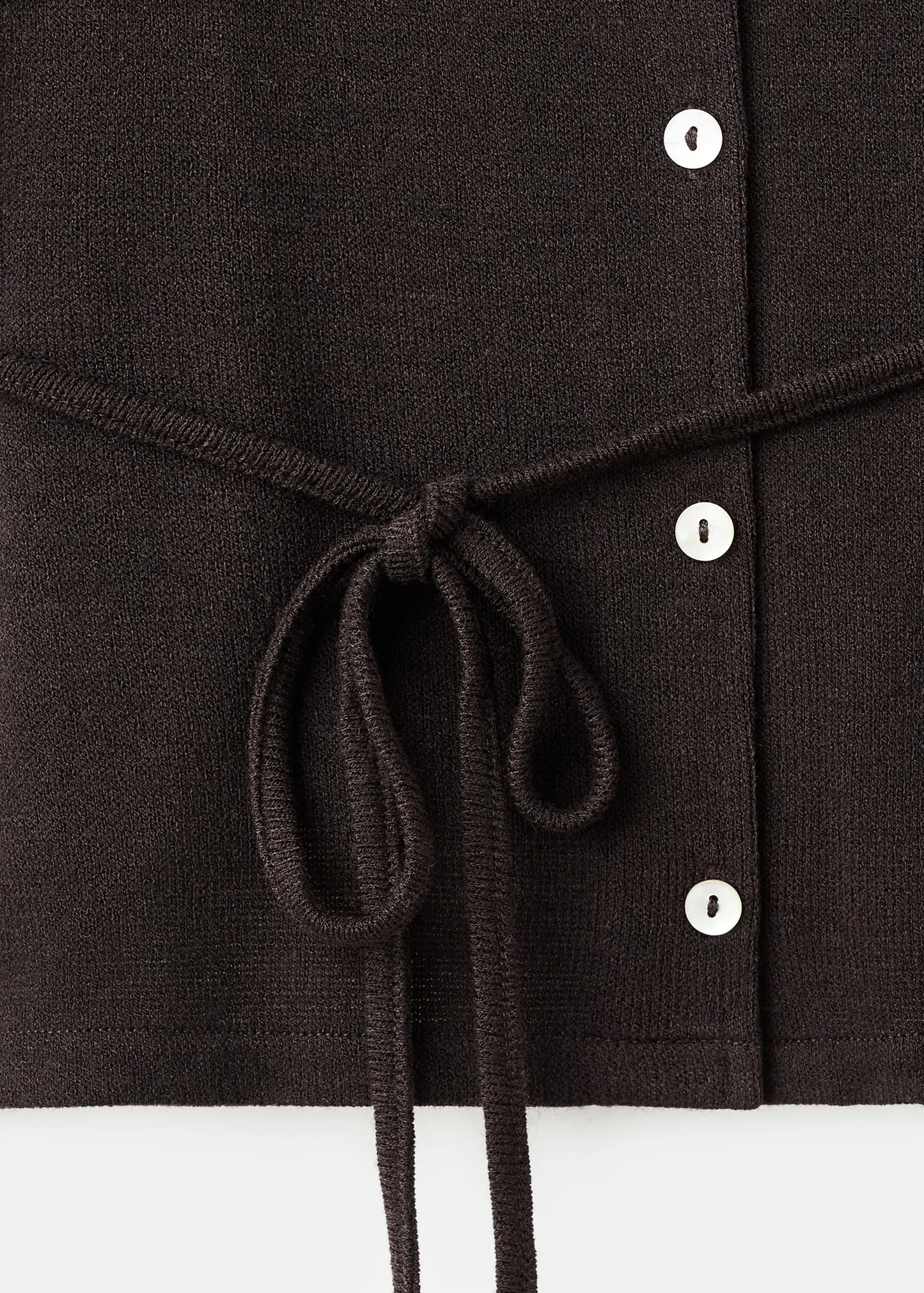 Knitted Cardigan With Bow