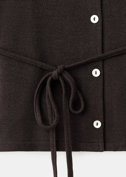 Knitted Cardigan With Bow