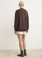 Knitted Cardigan With Contrasting Detail