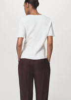 Knitted Cardigan With Jewel Button