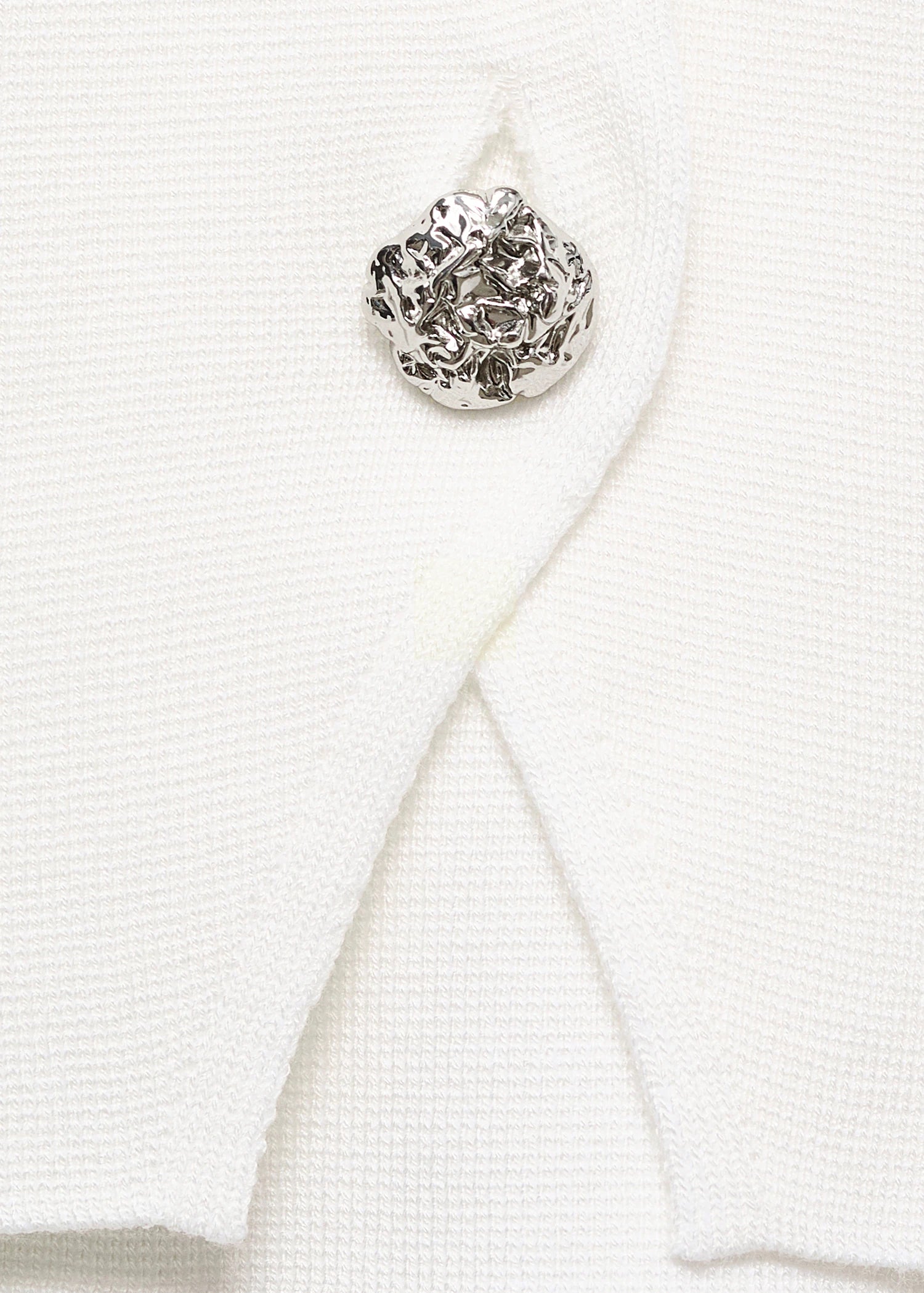 Knitted Cardigan With Jewel Button