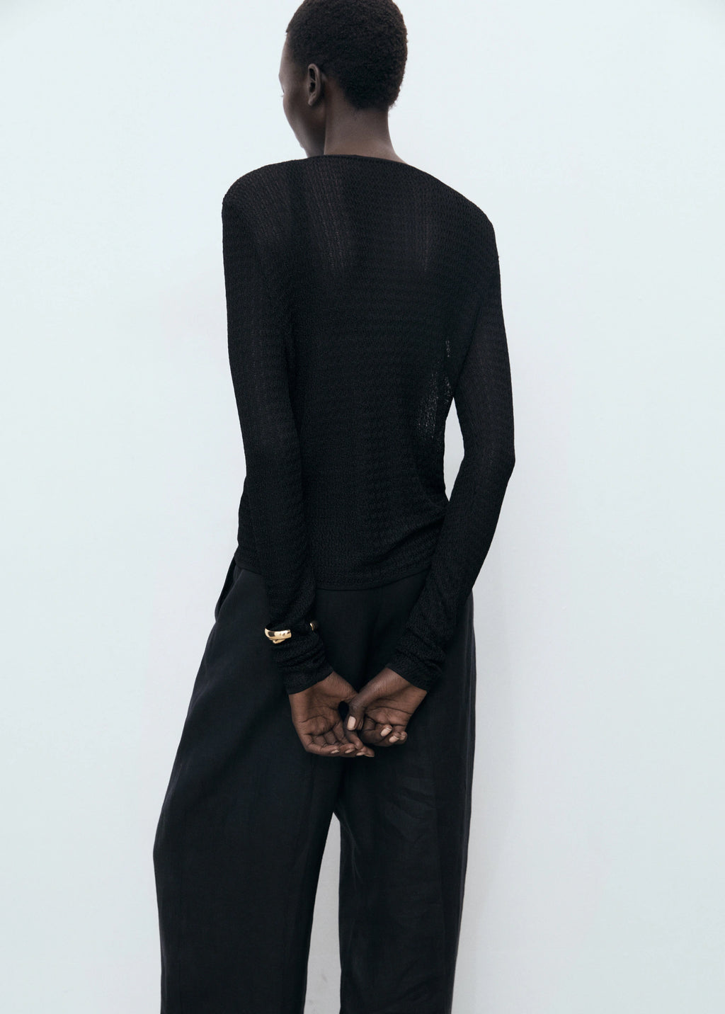 Knitted Cardigan With Ties