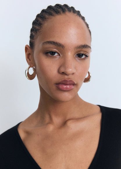 Knitted Dress With Bow Neckline