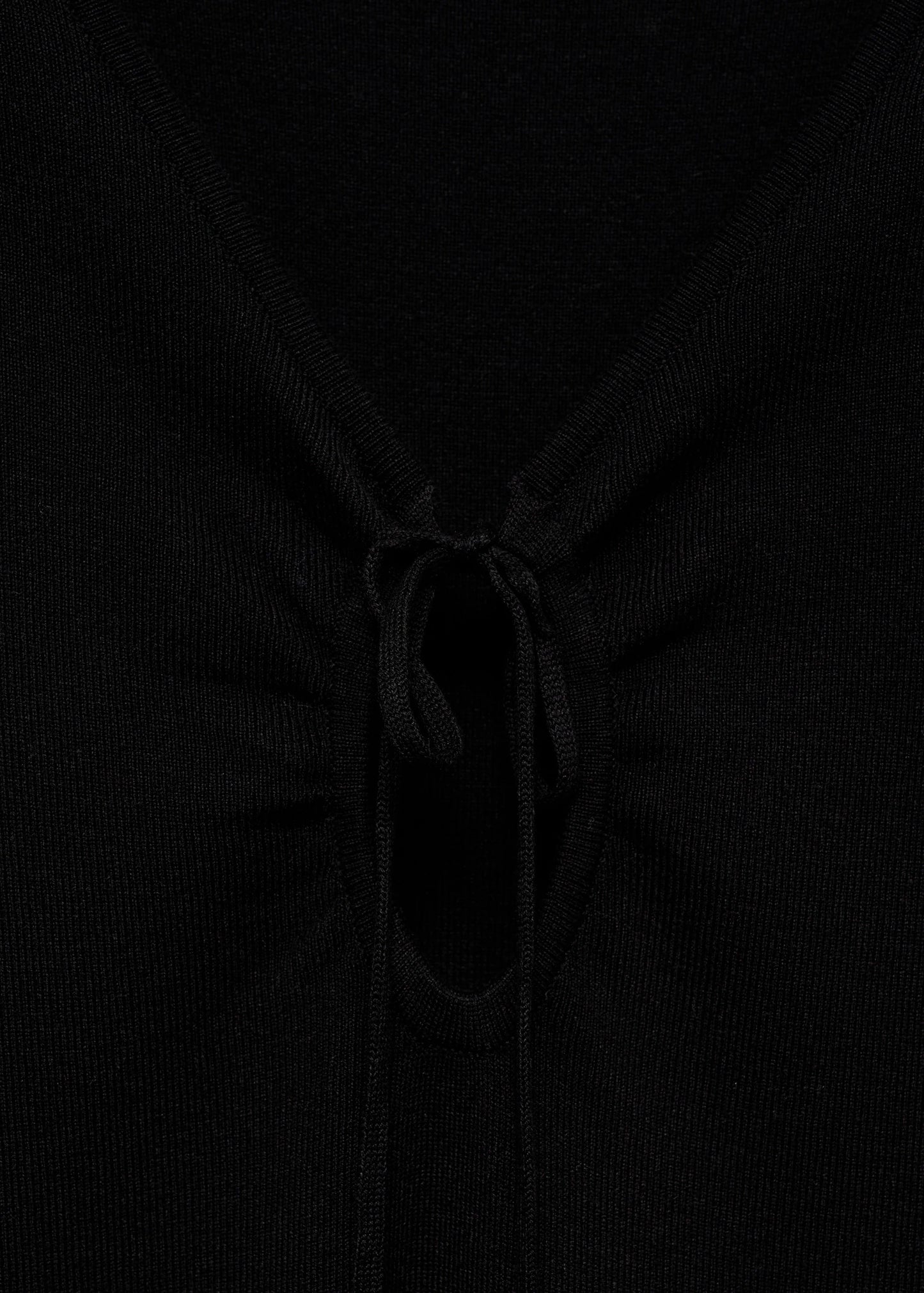 Knitted Dress With Bow Neckline