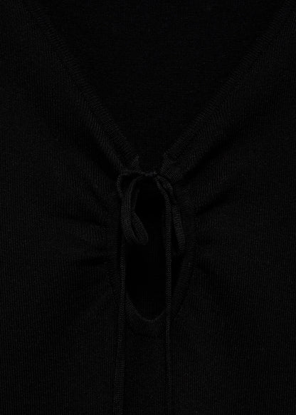 Knitted Dress With Bow Neckline