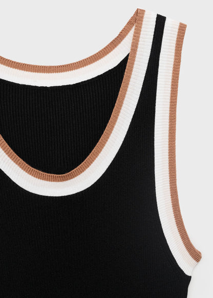 Knitted Dress With Contrasting Details