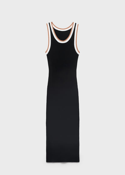 Knitted Dress With Contrasting Details