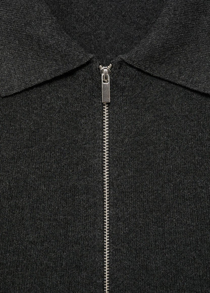 Knitted Dress With Polo Neck