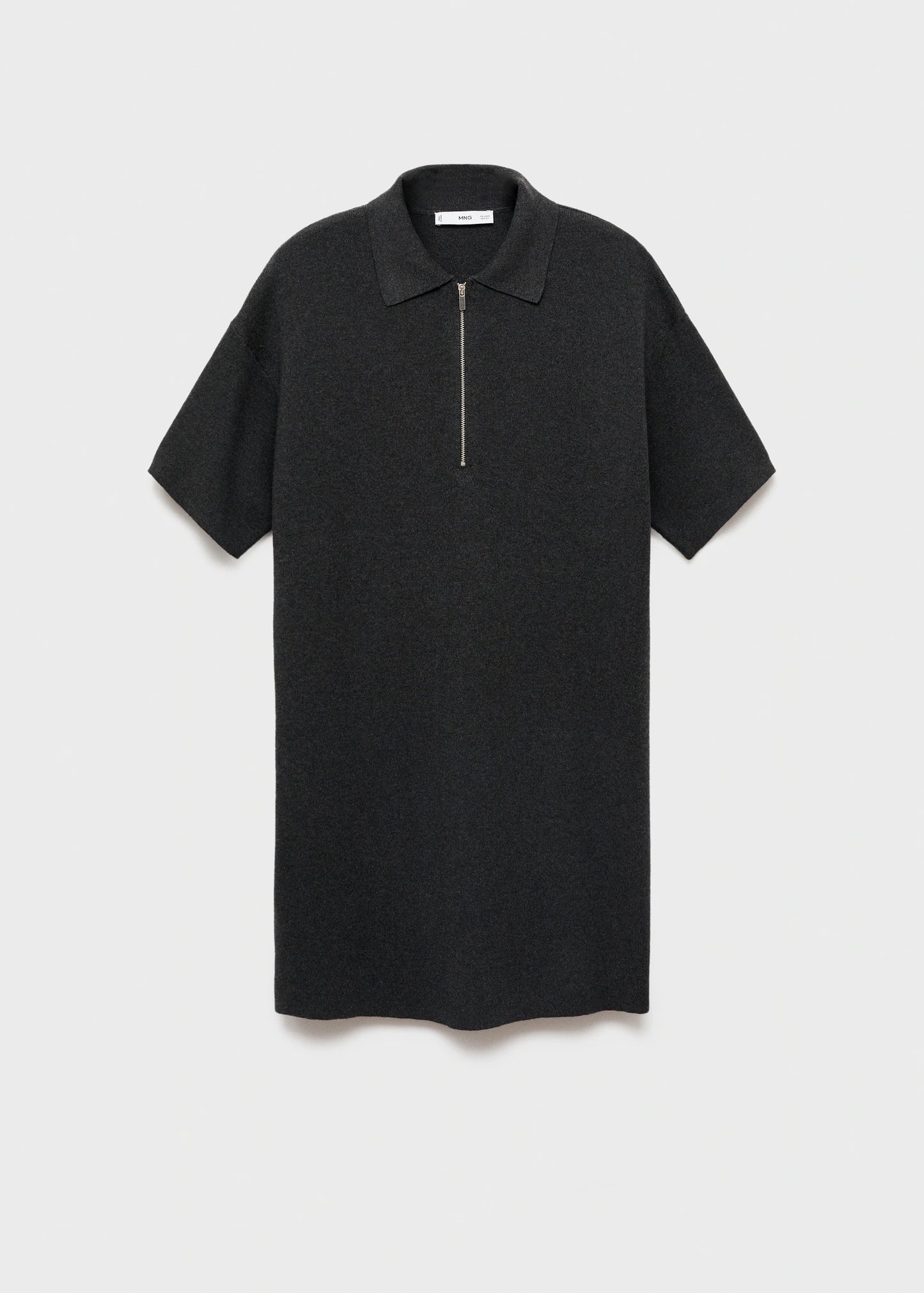 Knitted Dress With Polo Neck