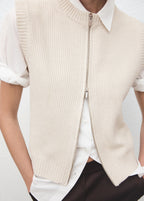 Knitted Gilet With Zip