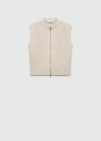 Knitted Gilet With Zip