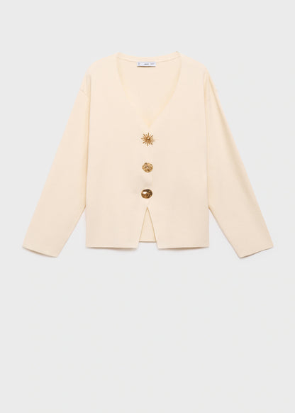 Knitted Jacket With Jewel Buttons