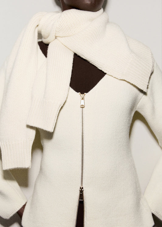 Knitted Jacket With Zip