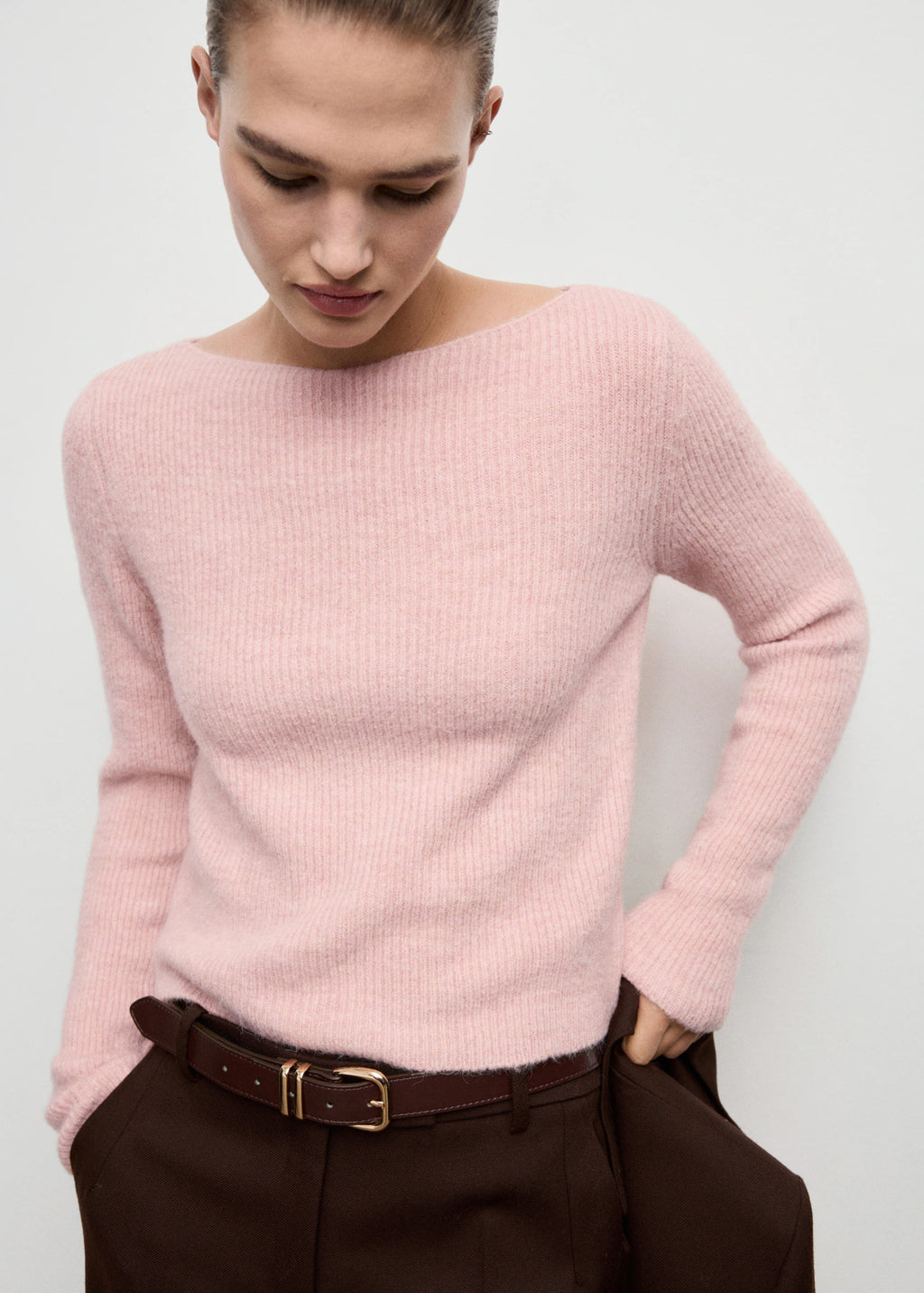 Knitted Ribbed Sweater