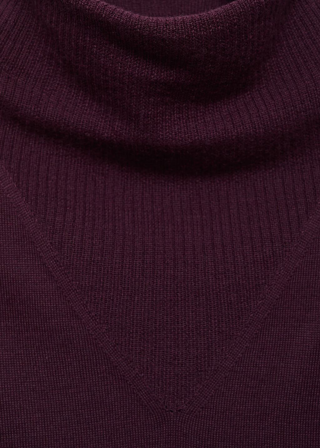 Knitted Sweater With Draped Neck