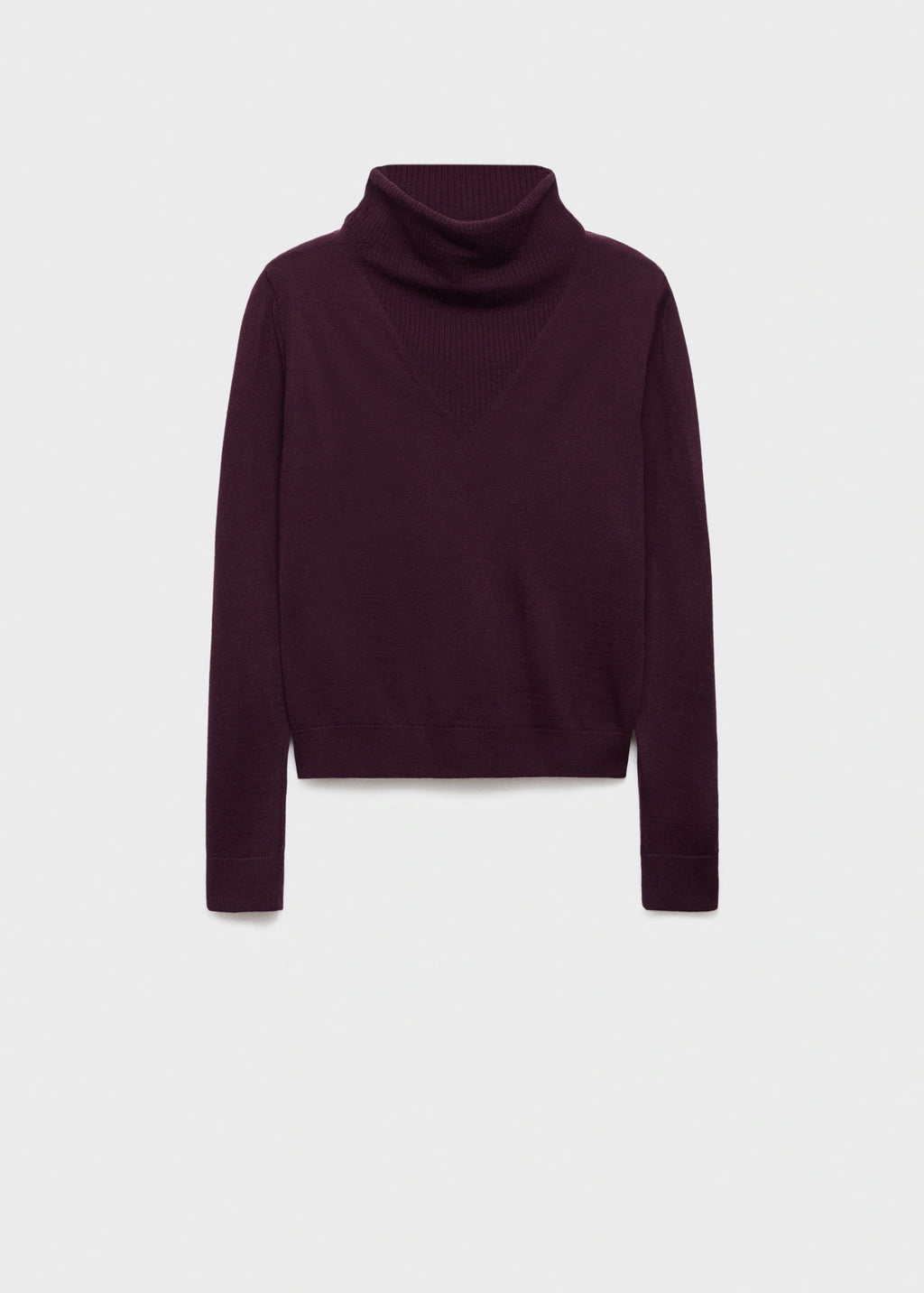 Knitted Sweater With Draped Neck