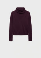 Knitted Sweater With Draped Neck