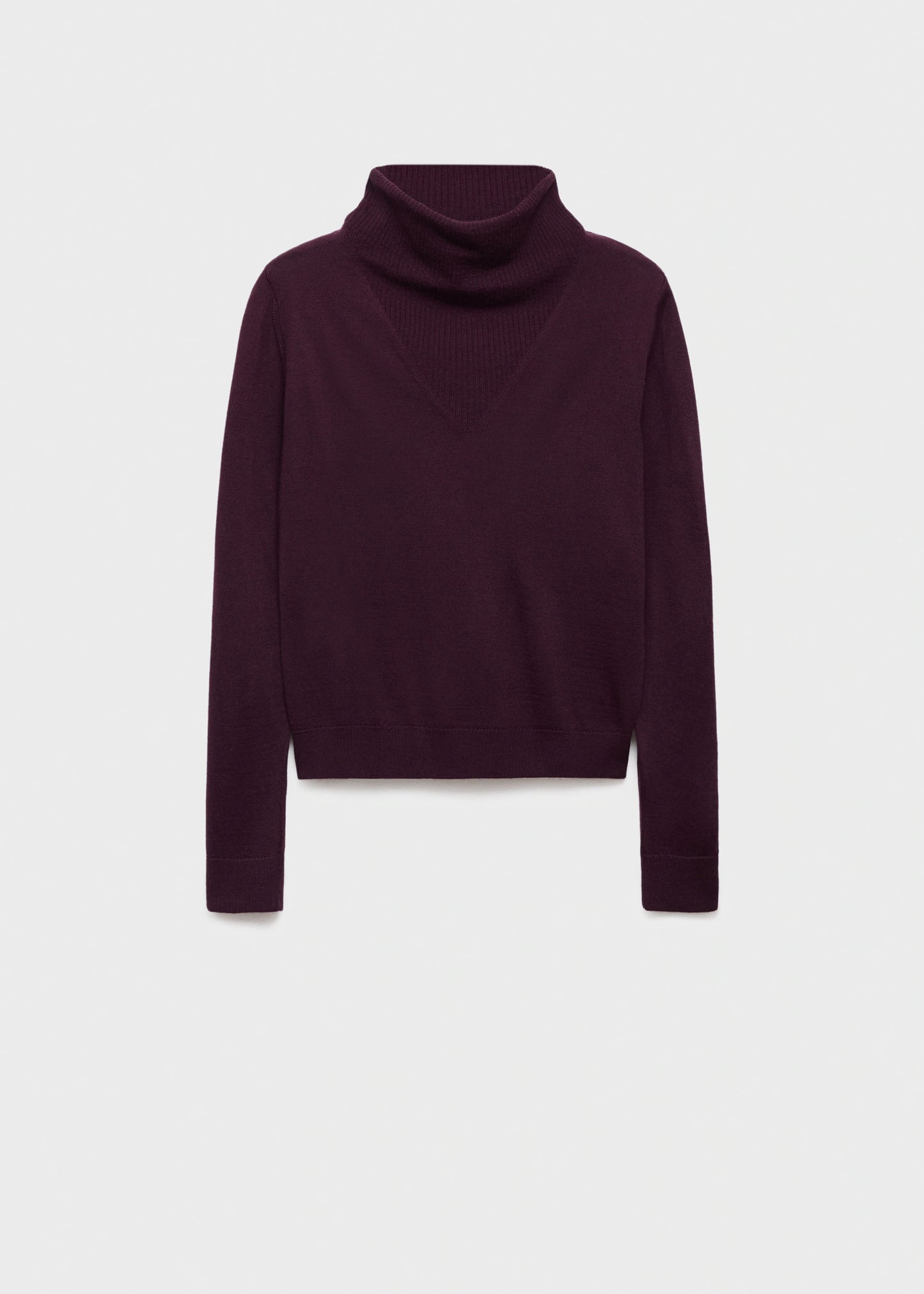 Knitted Sweater With Draped Neck