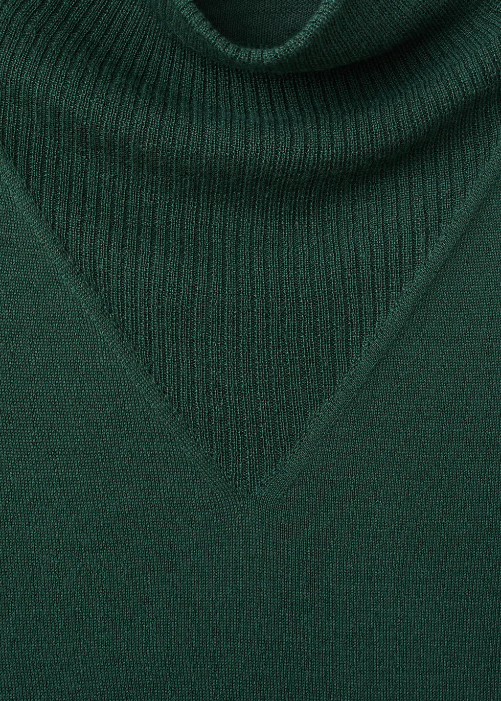 Knitted Sweater With Draped Neck