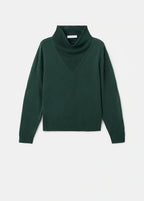 Knitted Sweater With Draped Neck