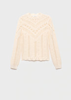 Knitted Sweater With Openwork Details