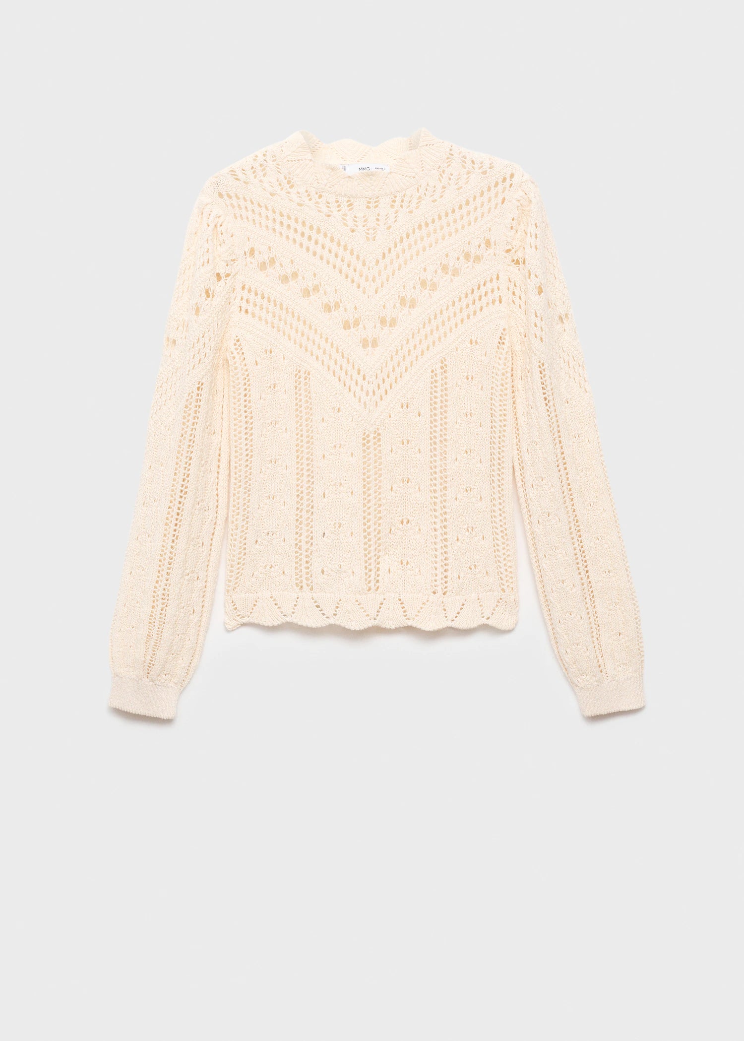 Knitted Sweater With Openwork Details