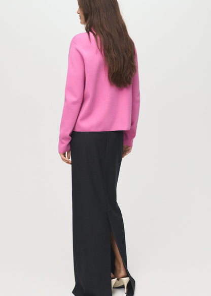 Knitted Sweater With Perkins Neck