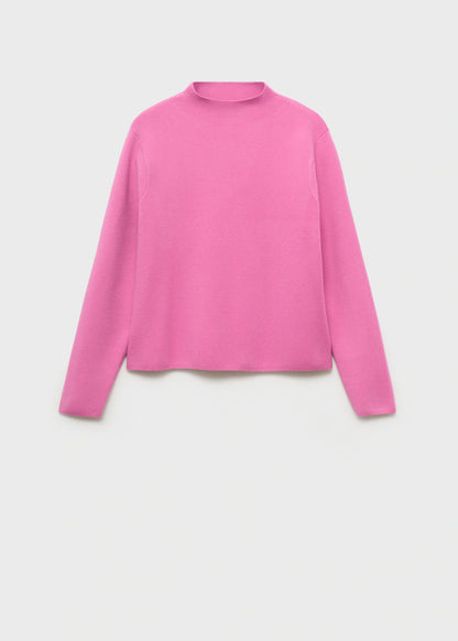 Knitted Sweater With Perkins Neck