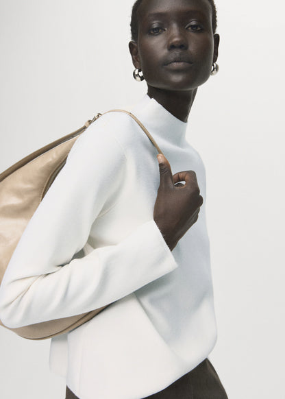 Knitted Sweater With Perkins Neck