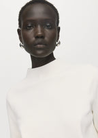 Knitted Sweater With Perkins Neck