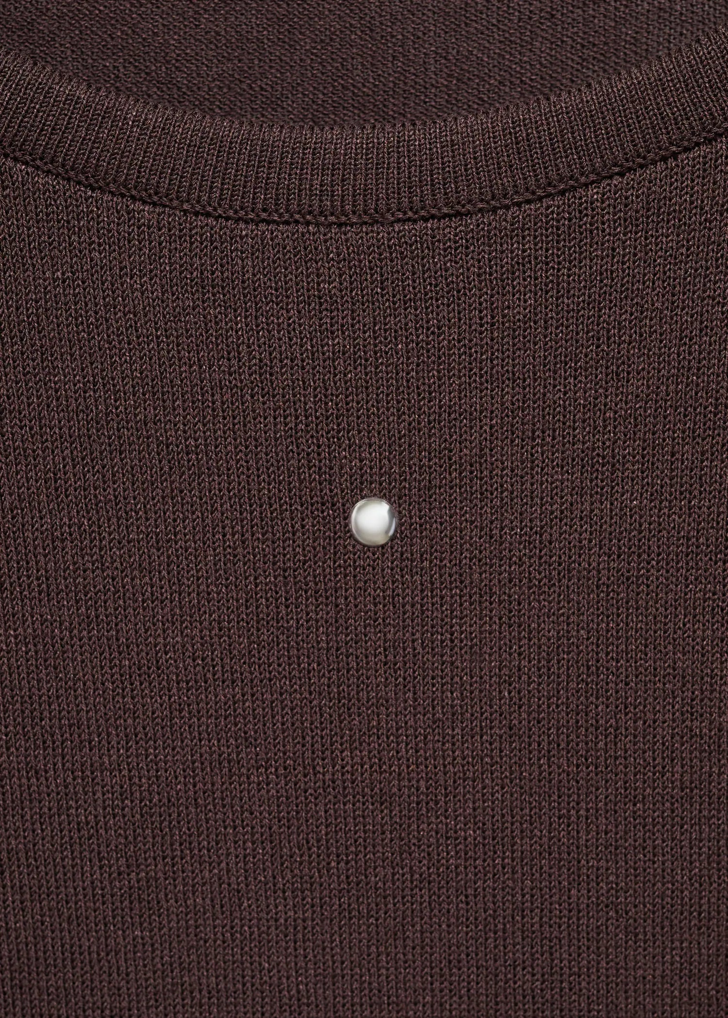 Knitted Sweater With Rhinestones