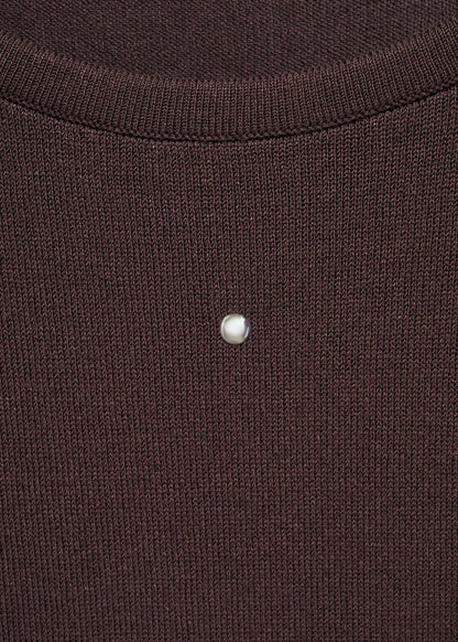 Knitted Sweater With Rhinestones