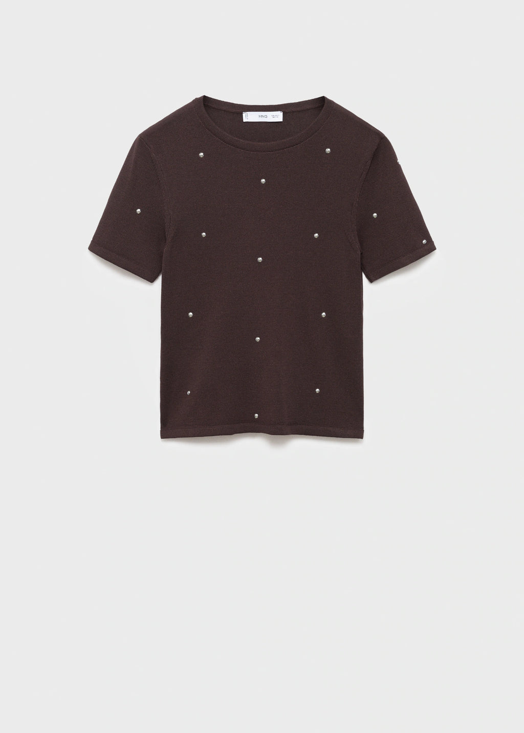 Knitted Sweater With Rhinestones