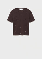 Knitted Sweater With Rhinestones