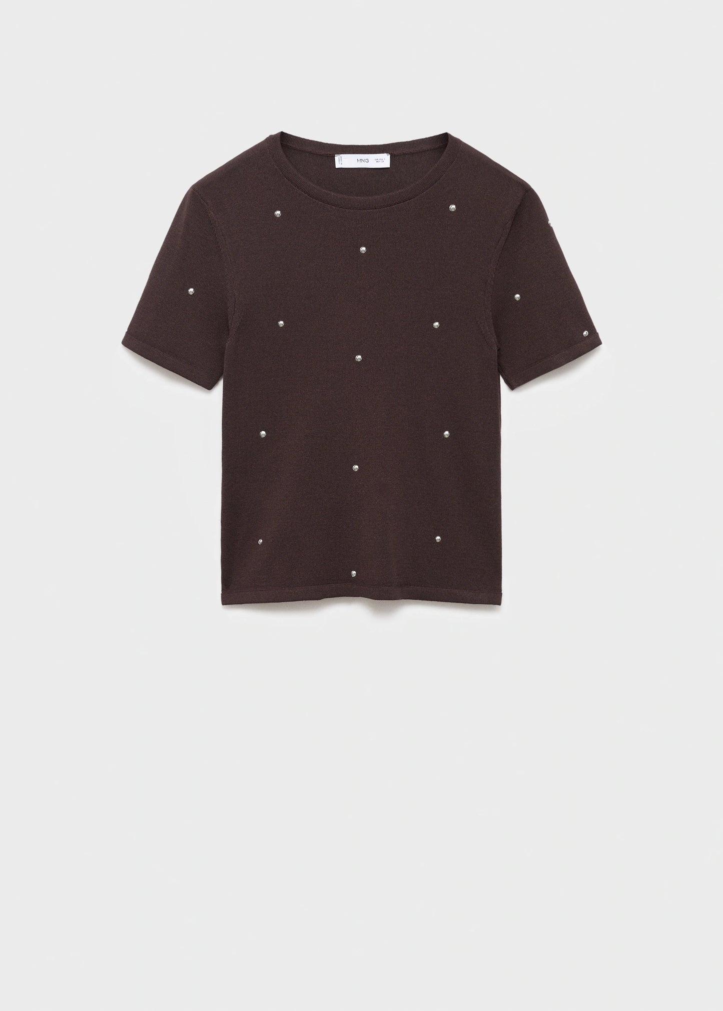 Knitted Sweater With Rhinestones