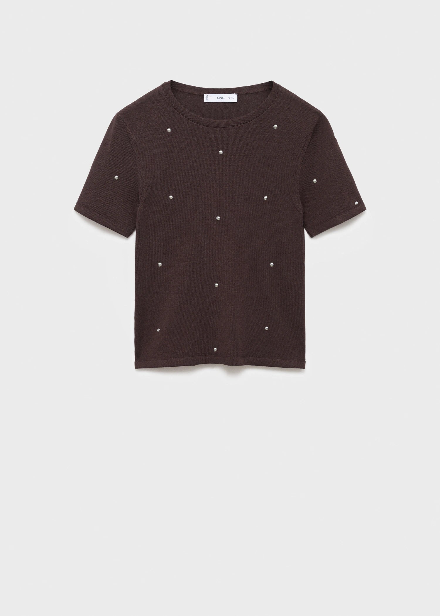 Knitted Sweater With Rhinestones