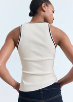 Knitted Top With Contrast Details