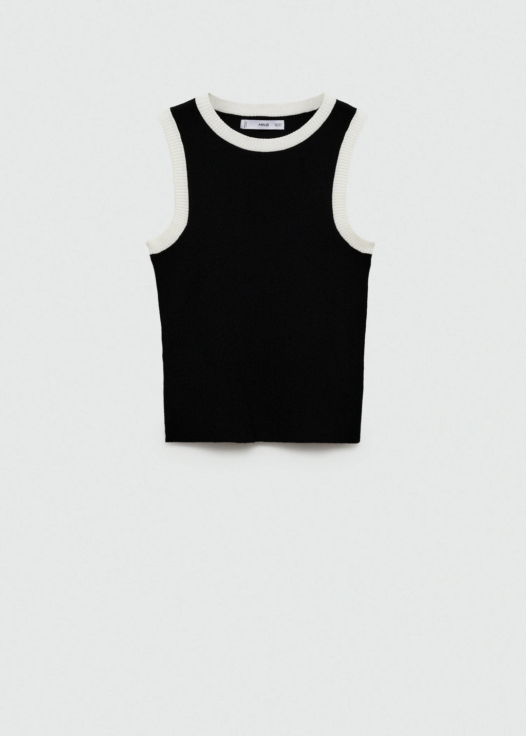 Knitted Top With Contrasting Piping