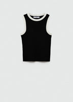 Knitted Top With Contrasting Piping