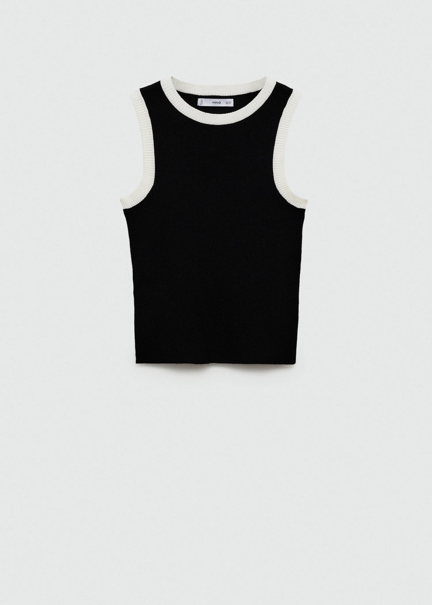 Knitted Top With Contrasting Piping