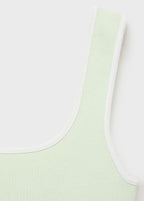 Knitted Top With Contrasting Trim