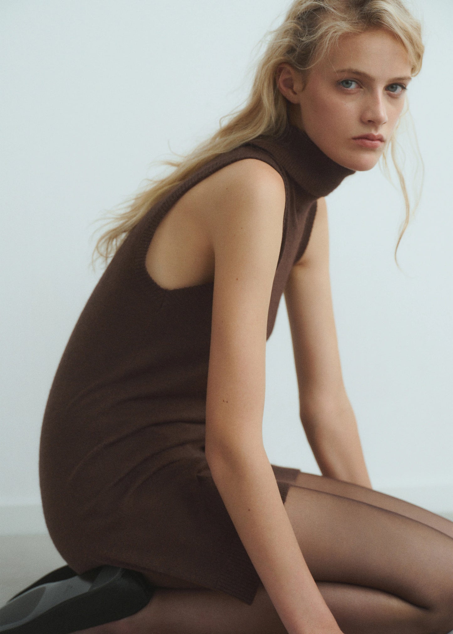 Knitted Turtleneck Dress