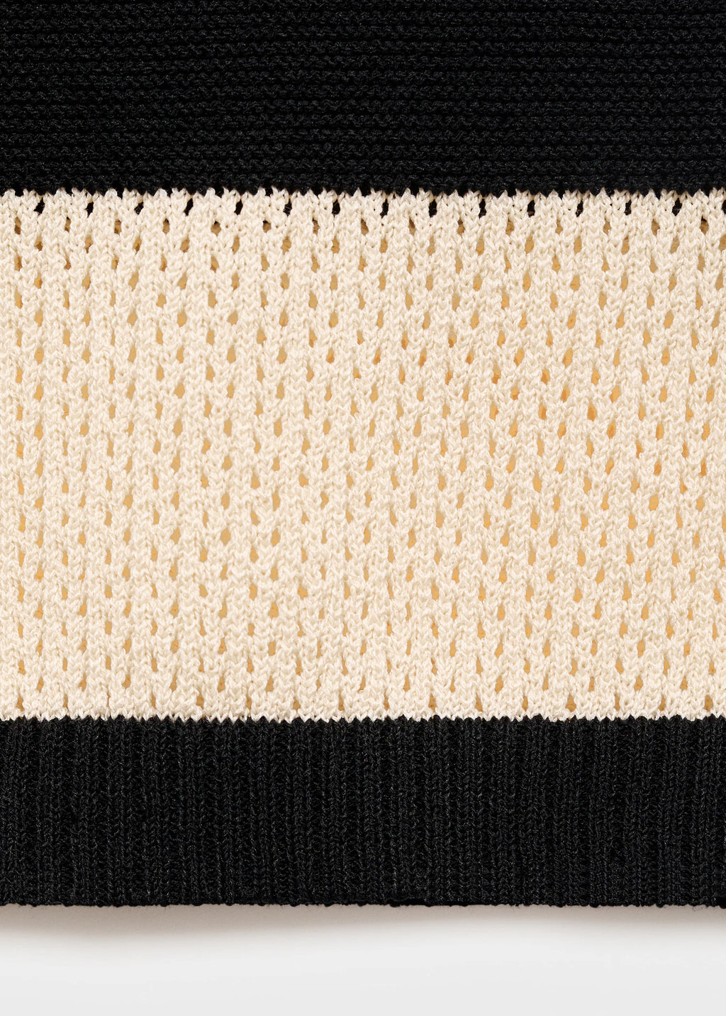 Knitted V Neck Top With Stripes