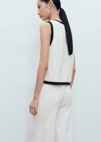 Knitted Waistcoat With Contrast Detail