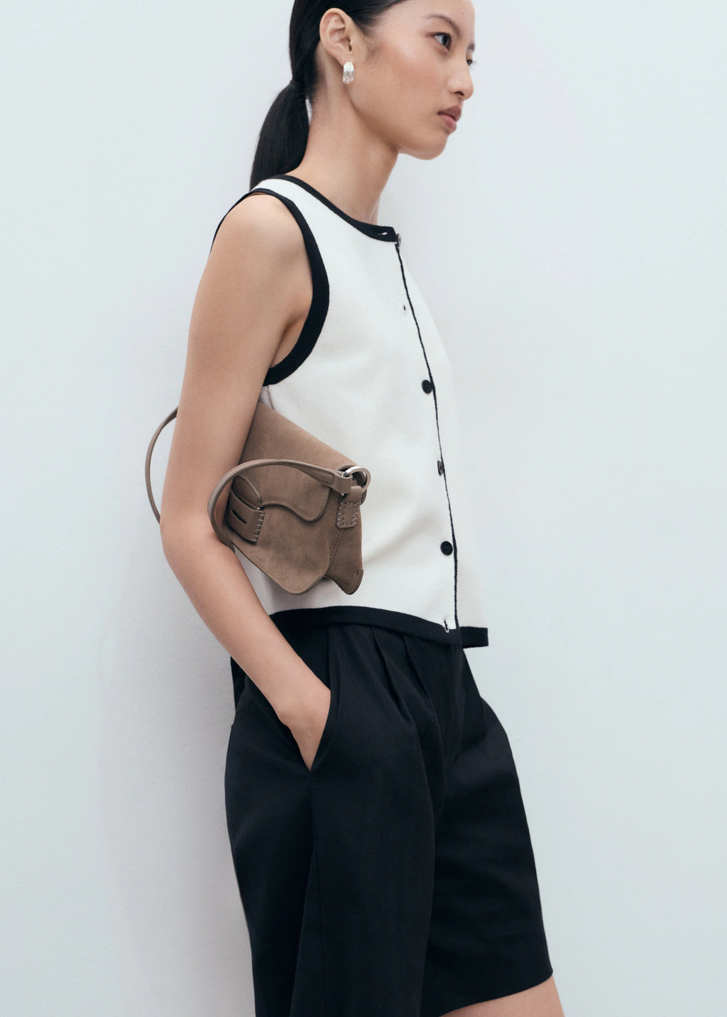 Knitted Waistcoat With Contrast Detail