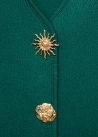 Knitted Waistcoat With Jewel Buttons