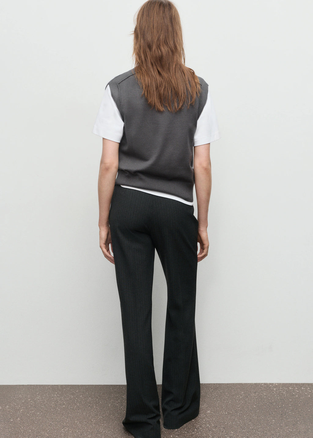 Knitted Waistcoat With Seam Detail