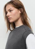 Knitted Waistcoat With Seam Detail